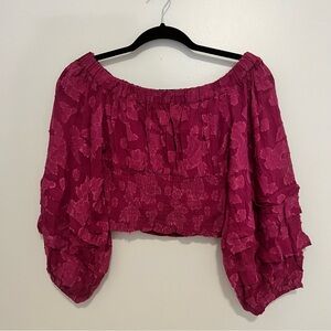 Elegant Pink Off-Shoulder Women's Top by En Crem